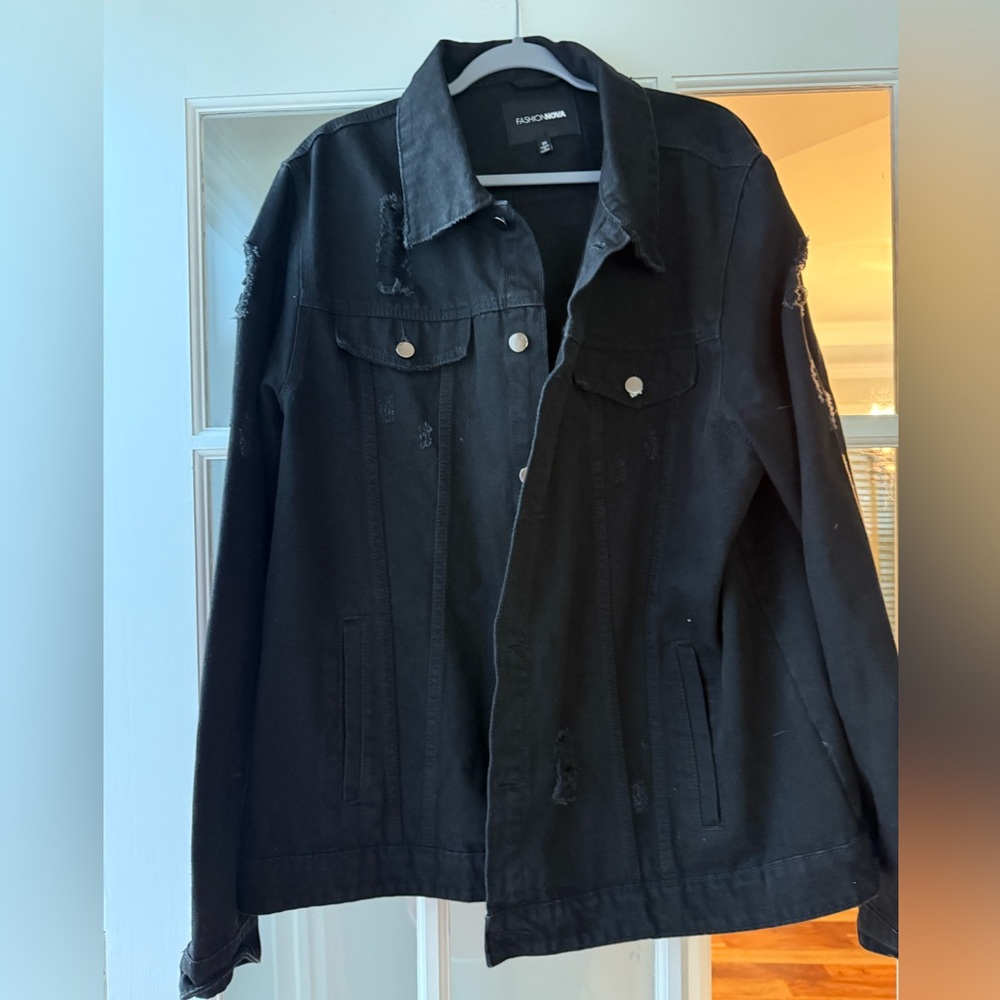 Fashion Nova Black Denim Jacket